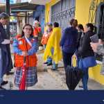 Gobernadora departamental de Chimaltengo María Calán indico, que los trabajos de reparación de tuberias concluyen este lunes. Foto La Hora: Gobernación Departamental.