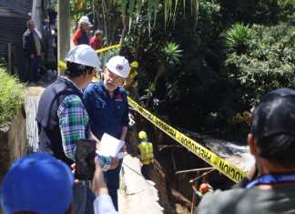 CIV autoriza muros de contención y escrituras en asentamiento María Teresa Caballeros, zona 7. Foto La Hora: CIV
