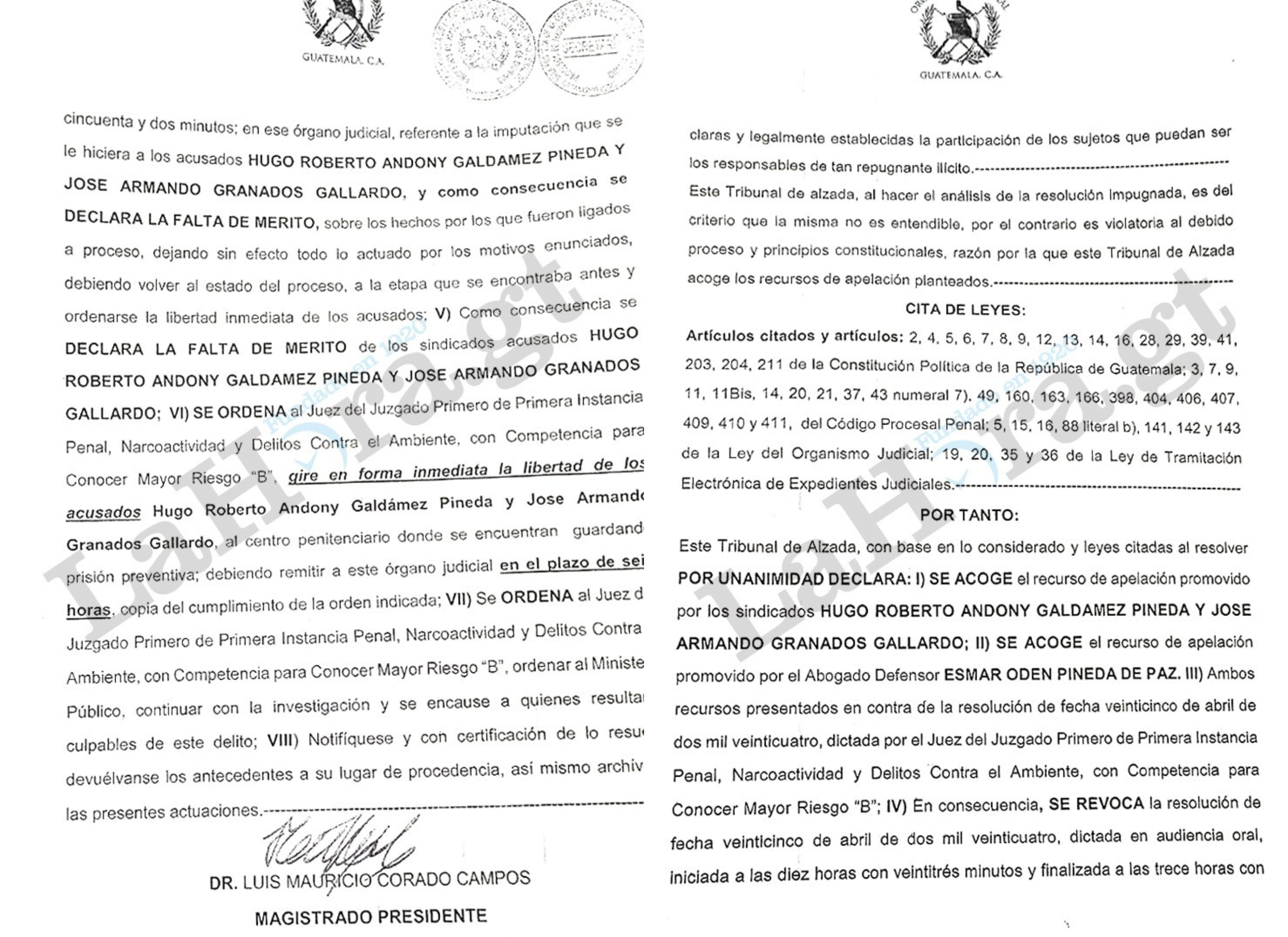 La Sala Primera de Apelaciones de Mayor Riesgo, que preside el próximo magistrado de CSJ, Luis Mauricio Corado Campos, anuló la resolución del Juzgado de Mayor Riesgo B y ordena dictar falta de mérito en favor de los implicados en la desaparición del cantante Zoel Cruz, según se dio a conocer este 7 de octubre.