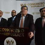 El ministro de Gobernación, Francisco Jiménez, anuncia proyectos de seguridad. Foto La Hora: Daniel Ramírez