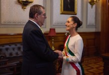 Arévalo sostuvo la primera reunión bilateral con su homologa Sheinbaum. Foto La Hora: Gobierno de Guatemala.