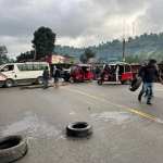 Bloqueo en Alta Verapaz. Foto: Central de Noticia Chicamán.