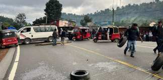 Bloqueo en Alta Verapaz. Foto: Central de Noticia Chicamán.