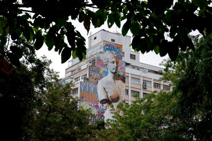 Mural de artistas españoles en São Paulo, Brasil.