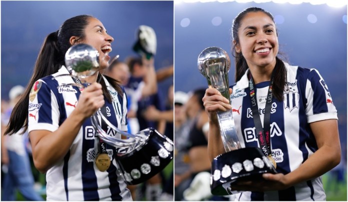 Ana Lucía Martínez, bicampeona de la Liga Femenil MX, le dedica este título a su mamá, quien falleció en 2018. Foto: La Hora/Rayadas de Monterrey