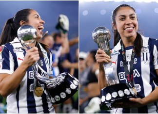 Ana Lucía Martínez, bicampeona de la Liga Femenil MX, le dedica este título a su mamá, quien falleció en 2018. Foto: La Hora/Rayadas de Monterrey