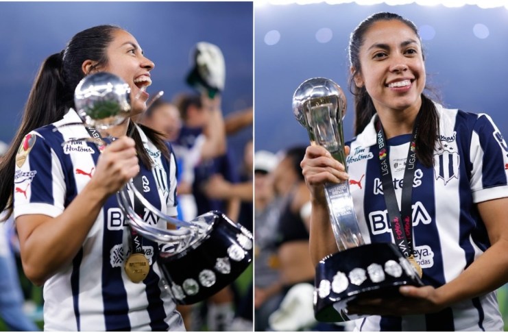 Ana Lucía Martínez, bicampeona de la Liga Femenil MX, le dedica este título a su mamá, quien falleció en 2018. Foto: La Hora/Rayadas de Monterrey