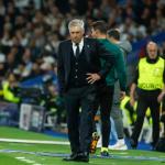 Carlo Ancelotti, entrenador del Real Madrid, durante el partido ante el Milan de la Liga de Campeones. EFE/ Juanjo Martin