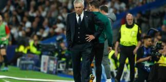 Carlo Ancelotti, entrenador del Real Madrid, durante el partido ante el Milan de la Liga de Campeones. EFE/ Juanjo Martin