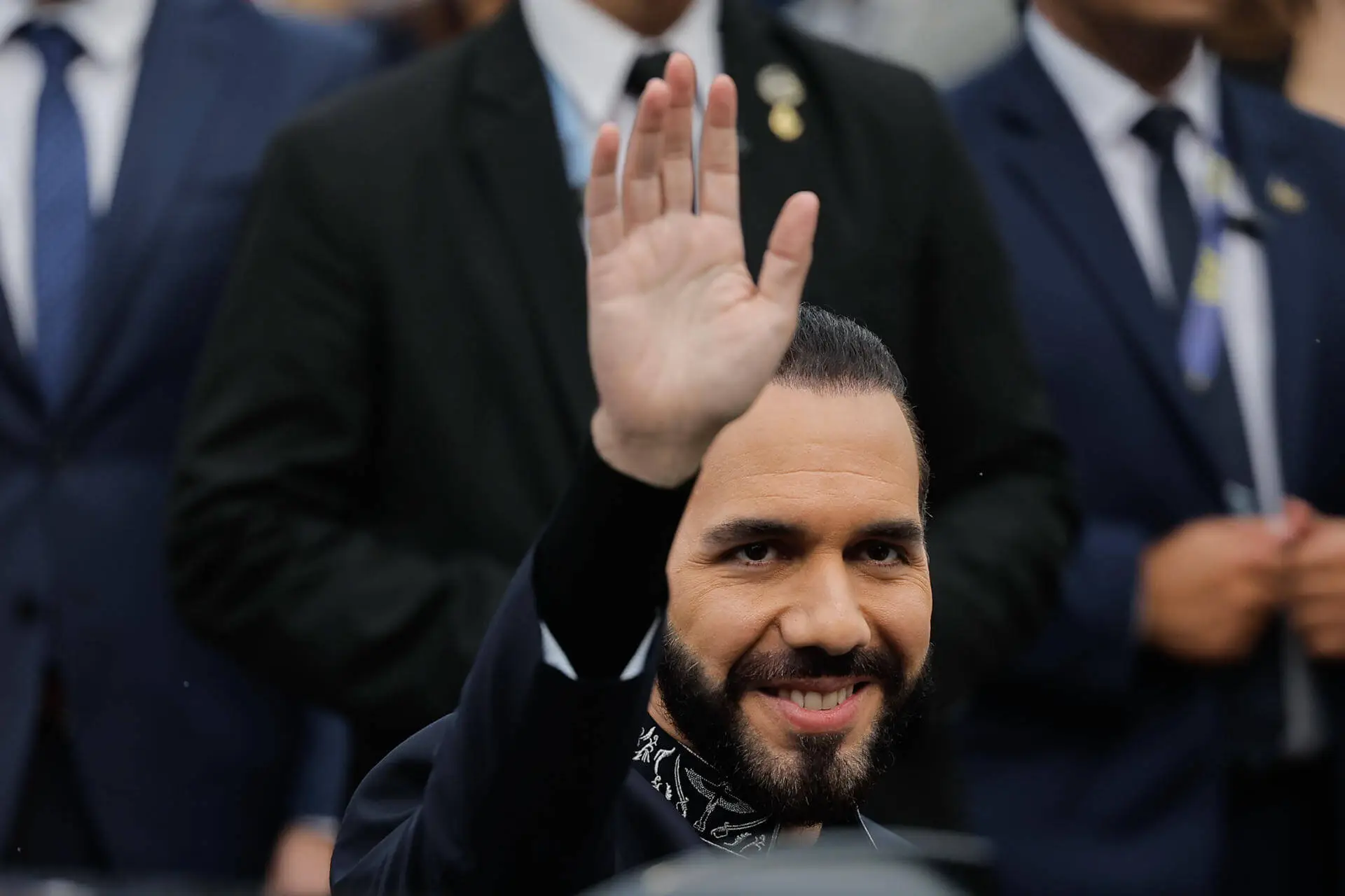 Fotografía de archivo en donde se ve al presidente de El Salvador, Nayib Bukele. Foto La Hora: EFE/ Juan Ignacio Roncoroni