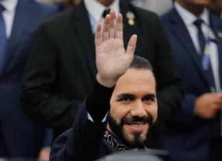 Fotografía de archivo en donde se ve al presidente de El Salvador, Nayib Bukele. Foto La Hora: EFE/ Juan Ignacio Roncoroni