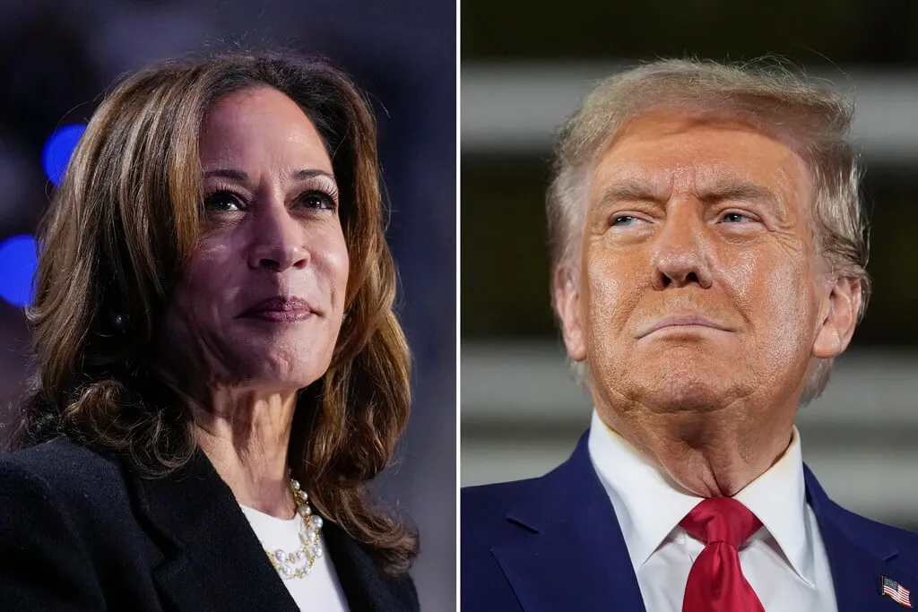 Candidatos Kamala Harris y Donald Trump. Foto La Hora (AP Foto)