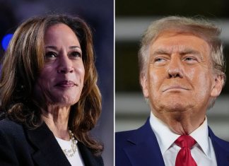 Candidatos Kamala Harris y Donald Trump. Foto La Hora (AP Foto)