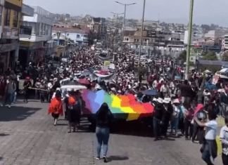 Manifestantes de Ecuador protestan por apagones y ciris del país