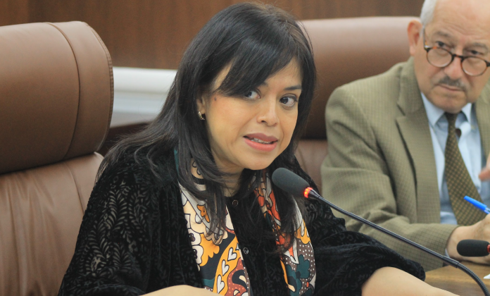 Viceministra Paola Constantino, queda interinamente al frente del CIV. Foto La Hora: Fabricio Alonzo