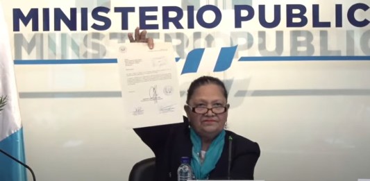 Captura de pantalla Fiscal General Porras
