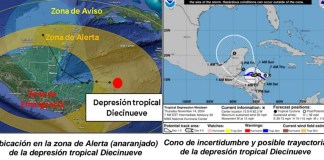 El Insivumeh emite alerta por depresión 19, que se acerca a Izabal.