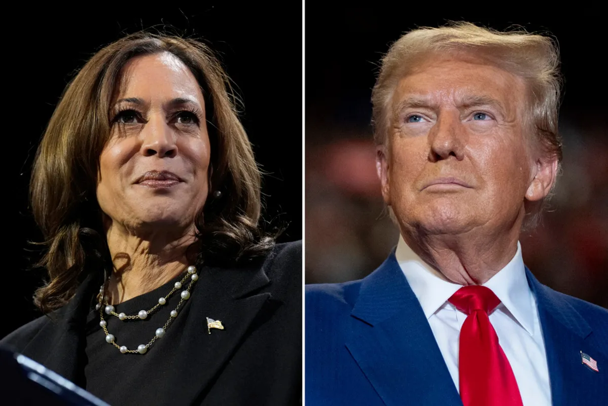 En esta combinación de fotos de archivo aparecen la candidata presidencial y vicepresidenta demócrata, Kamala Harris, izquierda, en un evento de campaña en Erie, Pensilvania, el 14 de octubre de 2024, y el candidato presidencial y expresidente republicano, Donald Trump, en un mitin de campaña en Uniondale, Nueva York, el 18 de septiembre de 2024. (AP Foto)