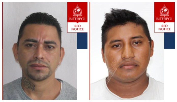 Alerta roja emitida por la Interpola en búsqueda de fugitivos guatemaltecos