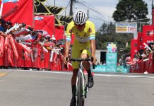 El ciclista colombiano se consolidó como campeón de la vuelta a Guatemala 2024 en su 63 edición. Foto: Federación Guatemalteca de Ciclismo.