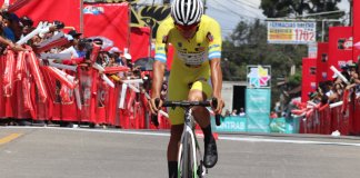 El ciclista colombiano se consolidó como campeón de la vuelta a Guatemala 2024 en su 63 edición. Foto: Federación Guatemalteca de Ciclismo.