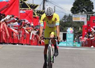 El ciclista colombiano se consolidó como campeón de la vuelta a Guatemala 2024 en su 63 edición. Foto: Federación Guatemalteca de Ciclismo.