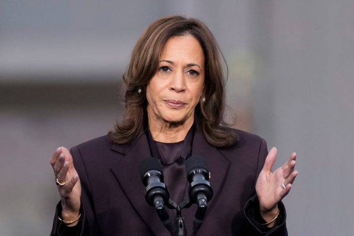 Kamala Harris pronunicia discurso luego de las elecciones presidenciales de 2024. Foto La Hora (Foto APBen Curtis)