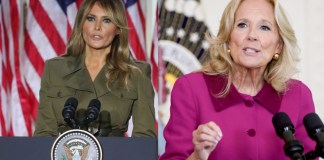 Combo de fotografías de Melania Trump (i) y Jill Biden (d). EFE/Alexander Drago/Michael Reynolds