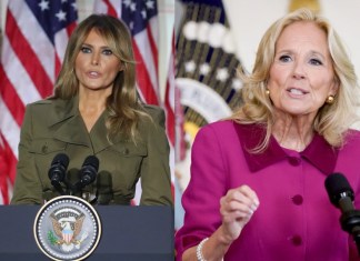 Combo de fotografías de Melania Trump (i) y Jill Biden (d). EFE/Alexander Drago/Michael Reynolds