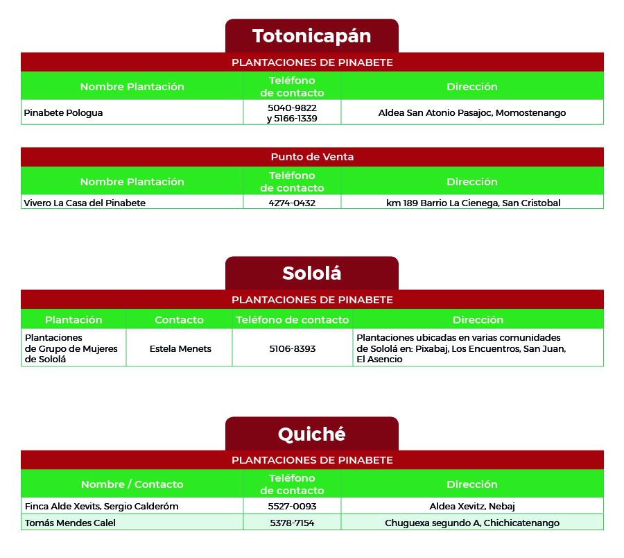 pinabetes punto de venta