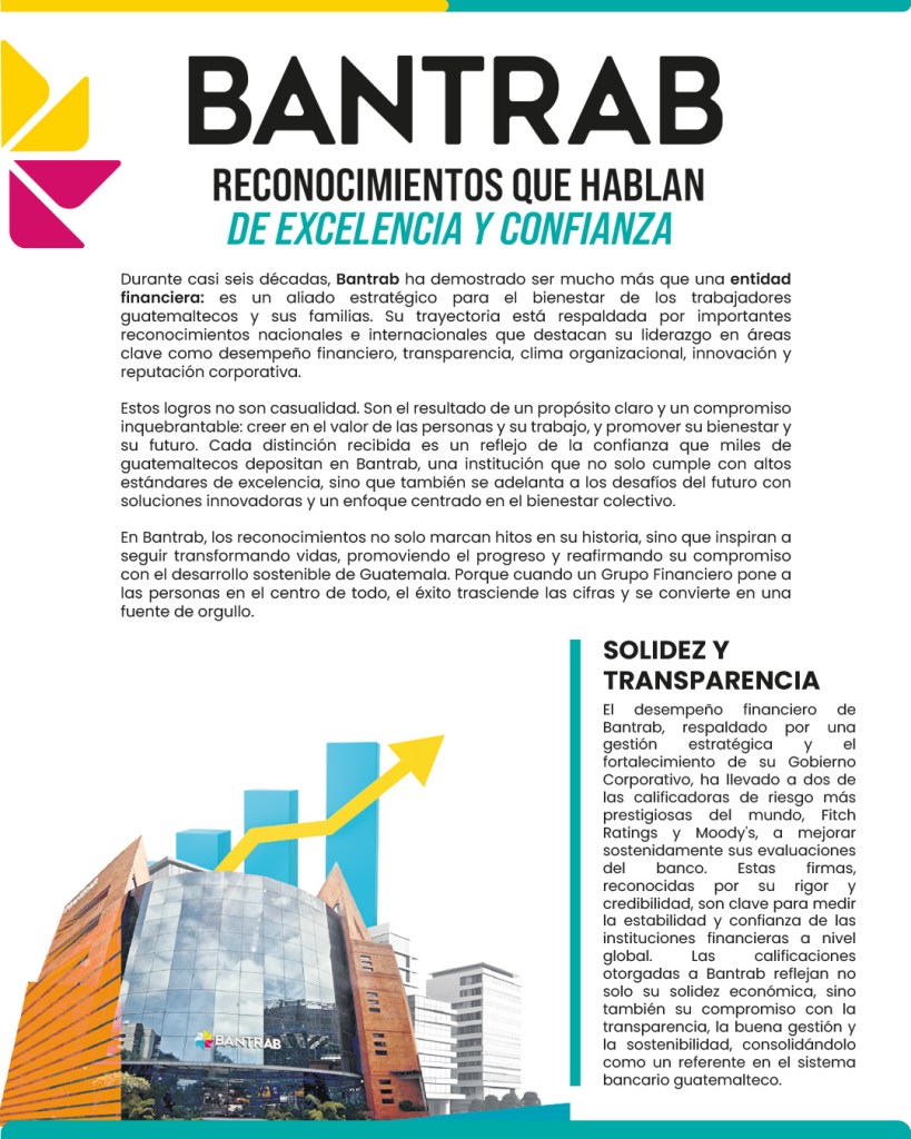 Reconocimientos que hablan de excelencia y confianza. Diseño La Hora: Bantrab.