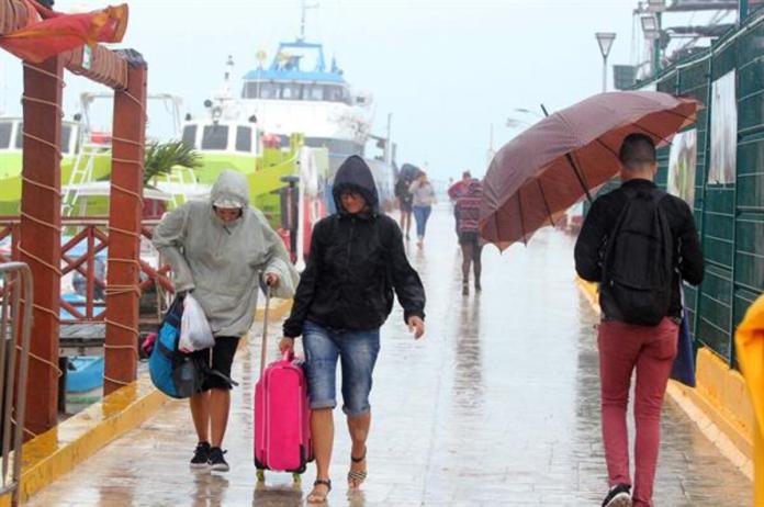 Las bandas nubosas de la tormenta generarán lluvias intensas en Campeche, Chiapas y Quintana Roo, muy fuertes en Tabasco y fuertes en Yucatán. Foto: La Hora/La Hora