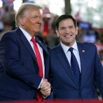 El presidente electo por Estados Unidos, Donald Trump junto al senador de Florida, Marco Rubio.