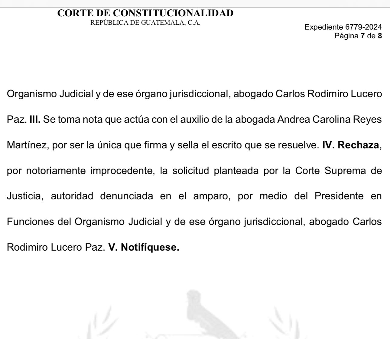 Parte resolutiva del fallo emitido por la CC, con relación a consulta por parte de la CSJ. Foto La Hora: Captura de pantalla