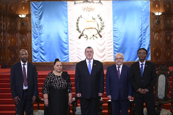 Beryl Sisulu, embajadora extraordinaria y plenipotenciario de la República de Sudáfrica. Foto La Hora: Gobierno de Guatemala.