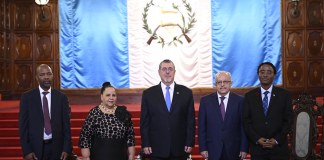 Beryl Sisulu, embajadora extraordinaria y plenipotenciario de la República de Sudáfrica. Foto La Hora: Gobierno de Guatemala.