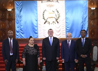 Beryl Sisulu, embajadora extraordinaria y plenipotenciario de la República de Sudáfrica. Foto La Hora: Gobierno de Guatemala.