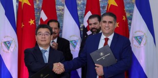 Nicaragua y China firman acuerdo para construir un puerto en el Caribe. Foto La Hora: EFE