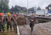 Desinstalación de puente en km. 17.5 CA-9 Sur. Foto: Ejército de Guatemala