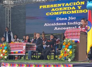 Presidente Bernardo Arévalo viajo a Sololá, por firma de agenda de trabajo. Foto La Hora: Cortesía/Fredy de León