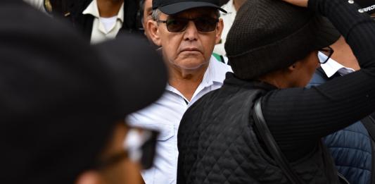 En imágenes: Así se blindó Joviel Acevedo durante la manifestación