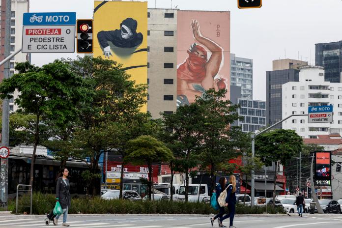 Mural en el barrio de Pinheiros, en São Paulo (Brasil)