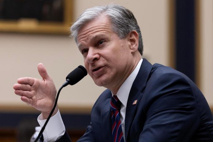 Fotografía de archivo del director del FBI, Christopher Wray. EFE/EPA/Michael Reynolds