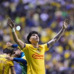 El jugador del América, Kevin Álvarez, celebra su gol ante el Monterrey por la ida de la final del torneo Apertura de México en el estadio Cuauhtémoc en Puebla, México, el jueves 12 de diciembre de 2024. Foto La Hora: AP