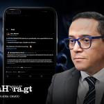 Ángel Pineda del MP al lado de una publicación de la cuenta de Yes Master