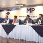 Autoridades del MP durante la conferencia de prensa dieron a conocer más detalles acerca de las diligencias realizadas durante el operativo "Gota a Gota". 