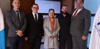 Juan Luis Pantaleón, Ángel Pineda, Consuelo Porras y Ryan Matta. Foto MP / La Hora