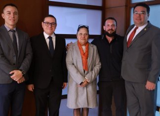 Juan Luis Pantaleón, Ángel Pineda, Consuelo Porras y Ryan Matta. Foto MP / La Hora