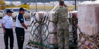 Donación entregada por Estados Unidos y Bomberos Sin Fronteras a Guatemala. Foto La Hora: Embajada de Estados Unidos en Guatemala