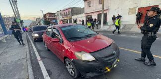 Operativo para identificar taxis colectivos en Villa Nueva.